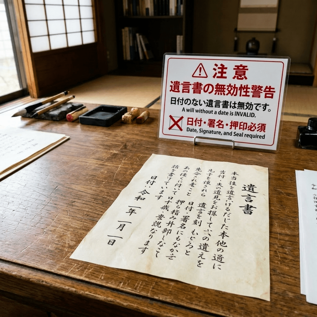 日付のない自筆証書遺言は無効?―最高裁判例から学ぶ形式不備の怖さ