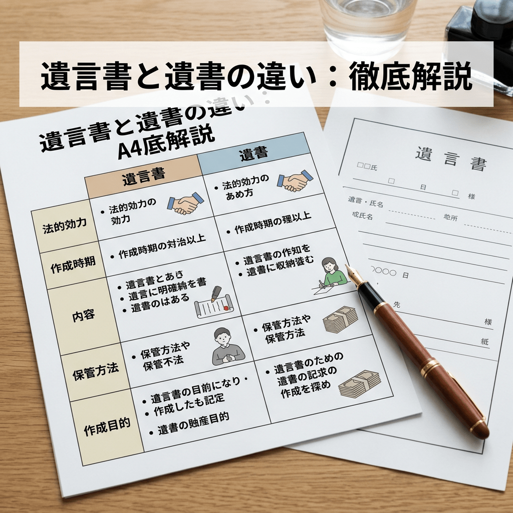 遺言書とは?遺書と遺言書の違い